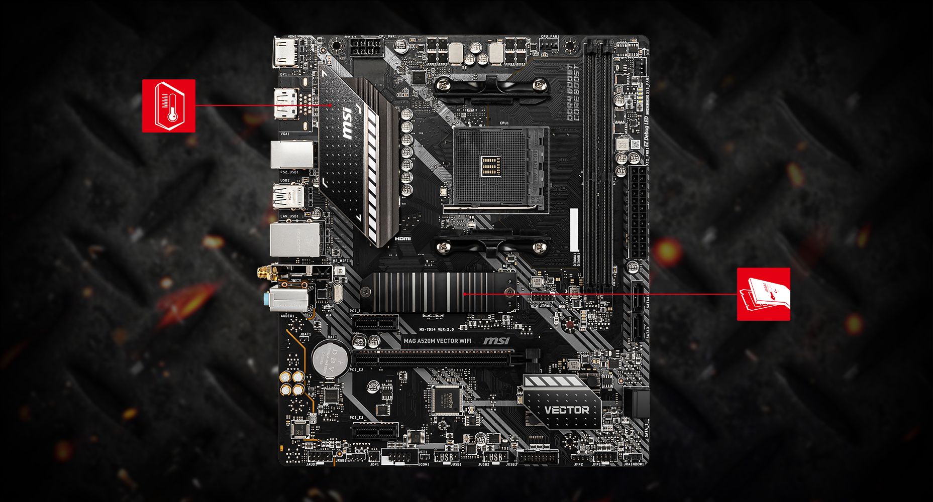 MSI MAG A520M VECTOR WIFI AM4 Micro ATX AMD Motherboard Newegg